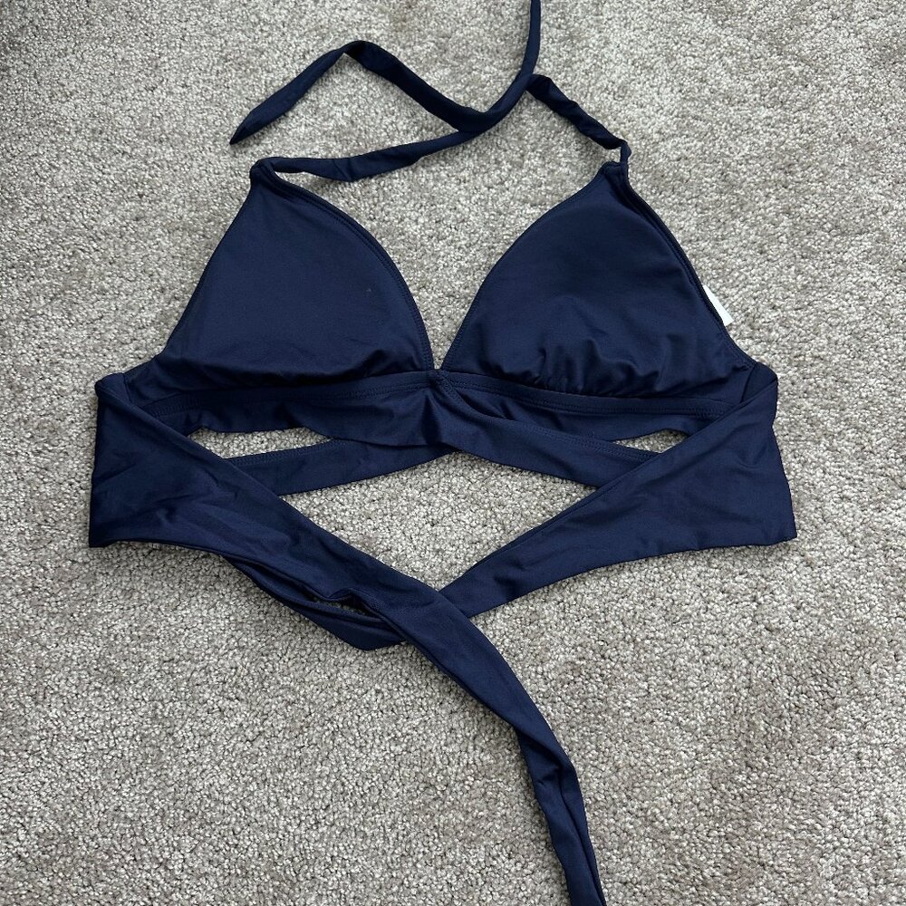 Navy Blue Bikini Top